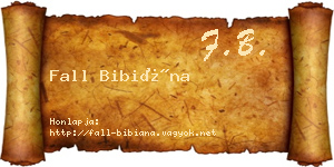 Fall Bibiána névjegykártya